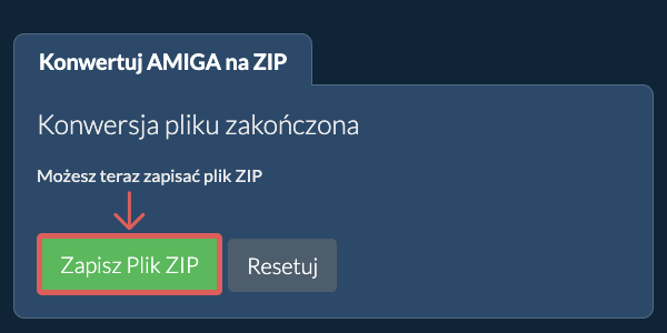 Zapisz plik ZIP