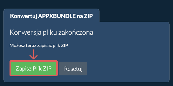 Zapisz plik ZIP
