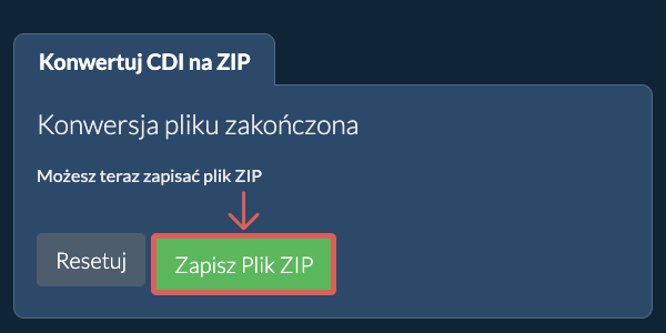 Zapisz plik ZIP