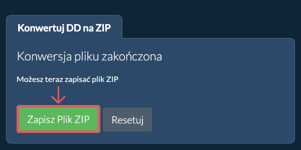 Zapisz plik ZIP