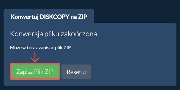 Zapisz plik ZIP