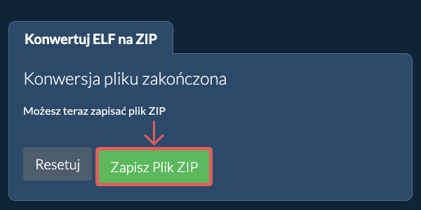 Zapisz plik ZIP