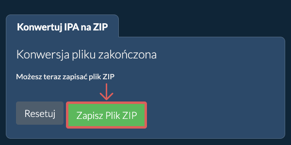 Zapisz plik ZIP