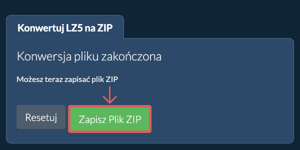 Zapisz plik ZIP