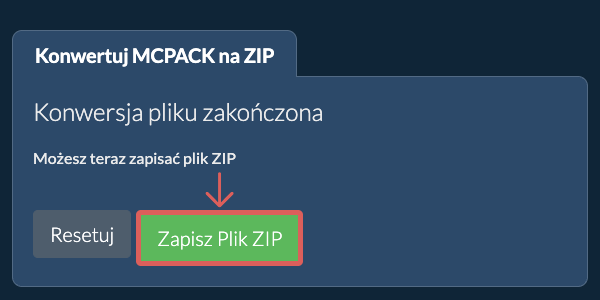 Zapisz plik ZIP