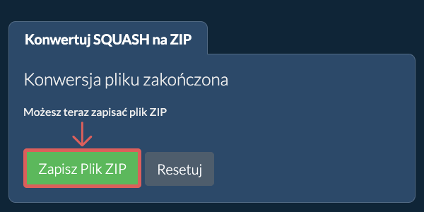 Zapisz plik ZIP