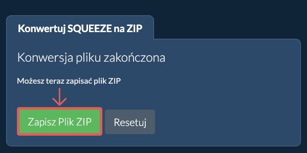 Zapisz plik ZIP