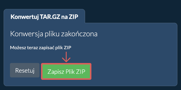 Zapisz plik ZIP