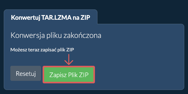 Zapisz plik ZIP