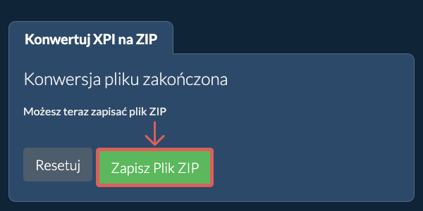Zapisz plik ZIP