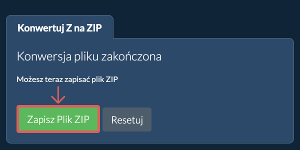 Zapisz plik ZIP