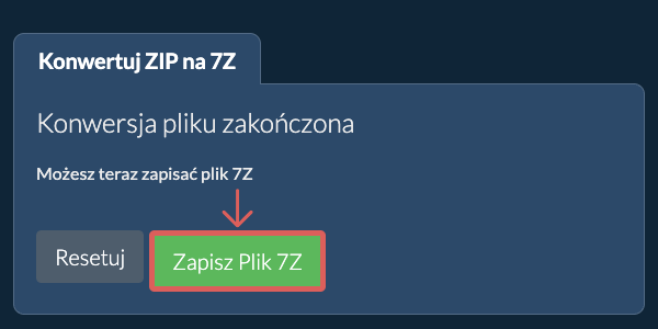 Zapisz plik 7Z