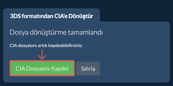 CIA Dosyasını Kaydet