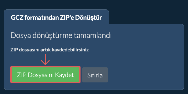 ZIP Dosyasını Kaydet