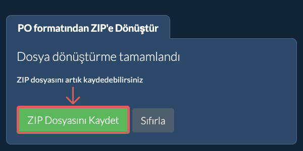 ZIP Dosyasını Kaydet
