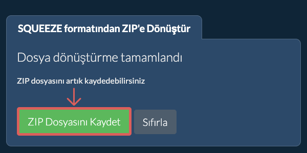 ZIP Dosyasını Kaydet
