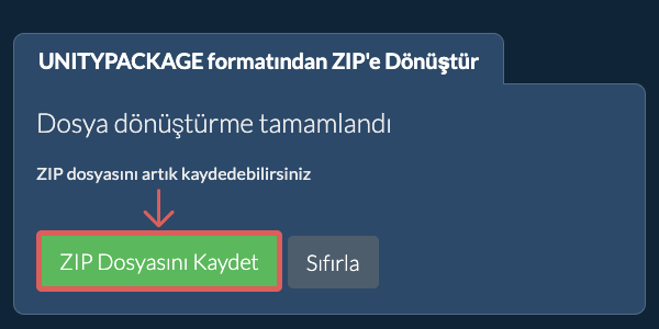ZIP Dosyasını Kaydet