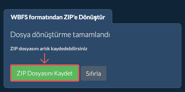 ZIP Dosyasını Kaydet