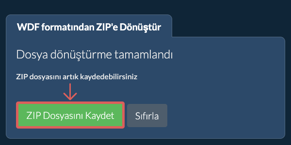 ZIP Dosyasını Kaydet