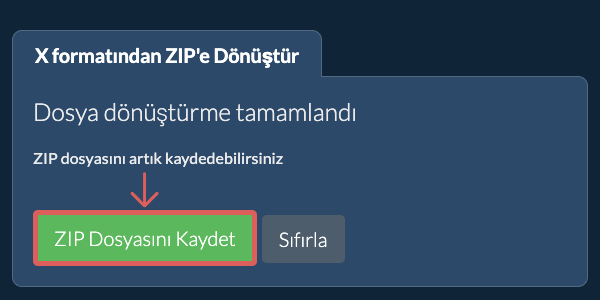 ZIP Dosyasını Kaydet