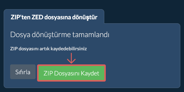 ZED formatına dönüştür