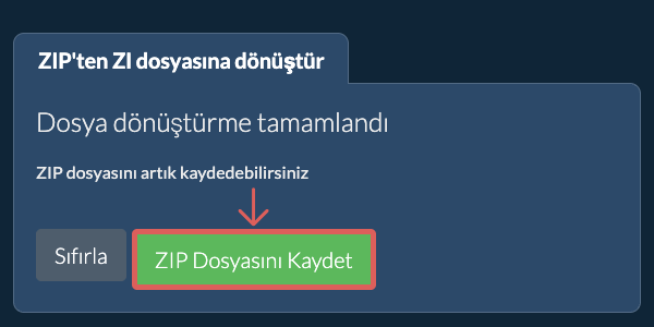 ZI formatına dönüştür