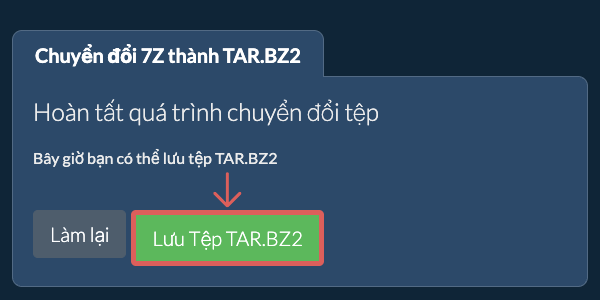 Lưu tệp TAR.BZ2