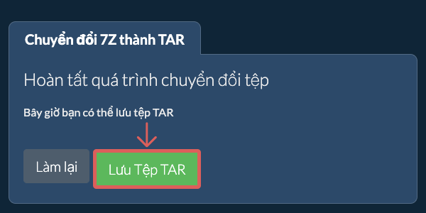 Lưu tệp TAR