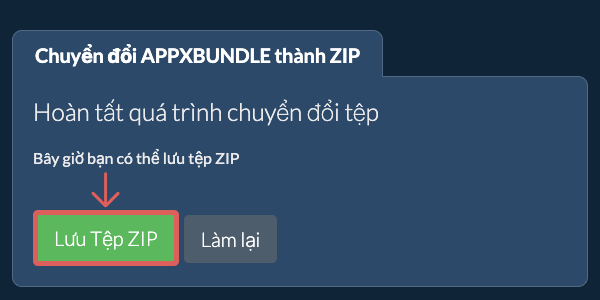 Lưu tệp ZIP
