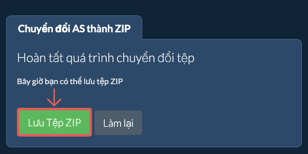 Lưu tệp ZIP