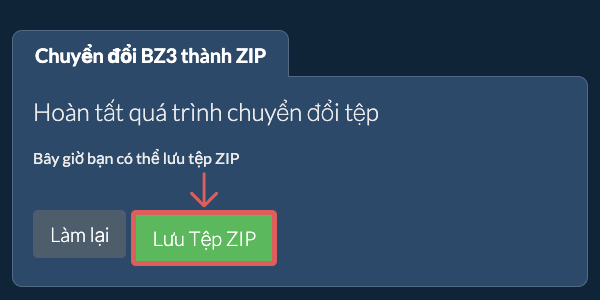 Lưu tệp ZIP