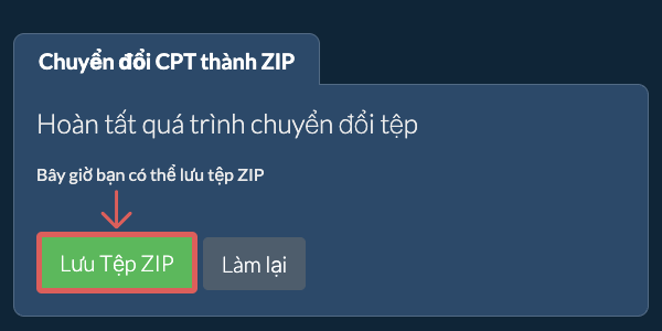 Lưu tệp ZIP