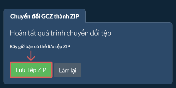 Lưu tệp ZIP