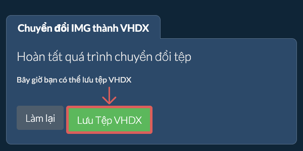 Lưu tệp VHDX