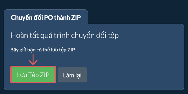 Lưu tệp ZIP