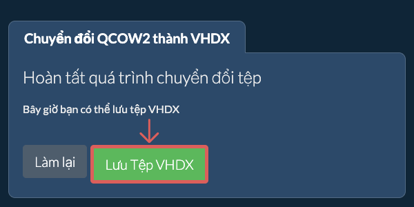 Lưu tệp VHDX