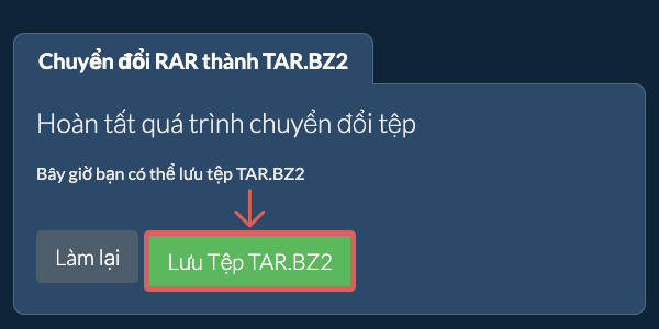Lưu tệp TAR.BZ2