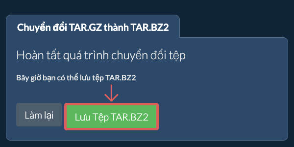 Lưu tệp TAR.BZ2