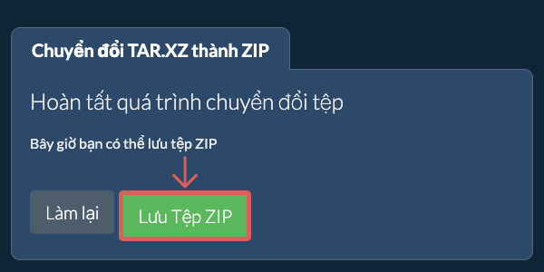 Lưu tệp ZIP