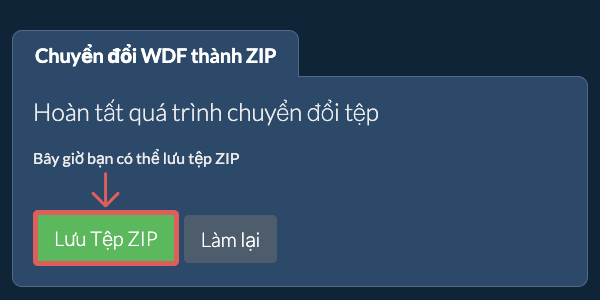 Lưu tệp ZIP