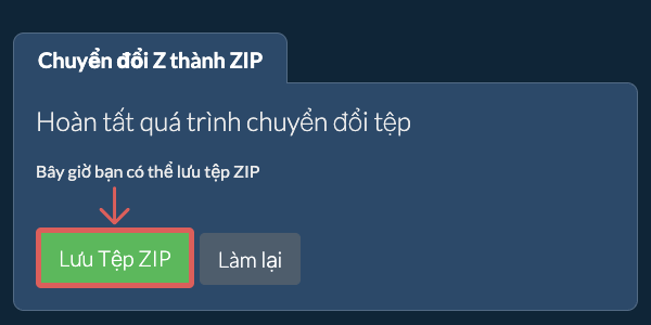 Lưu tệp ZIP