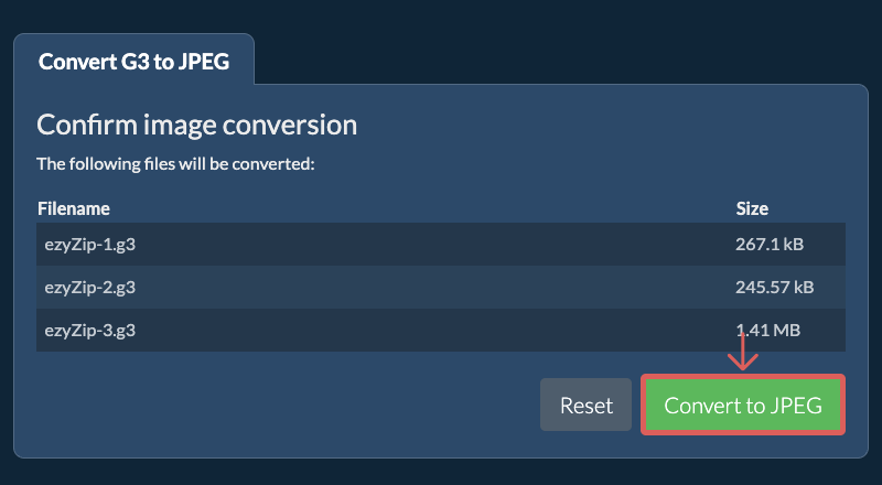 Convert to JPEG