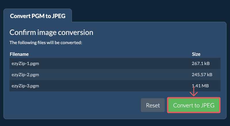 Convert to JPEG