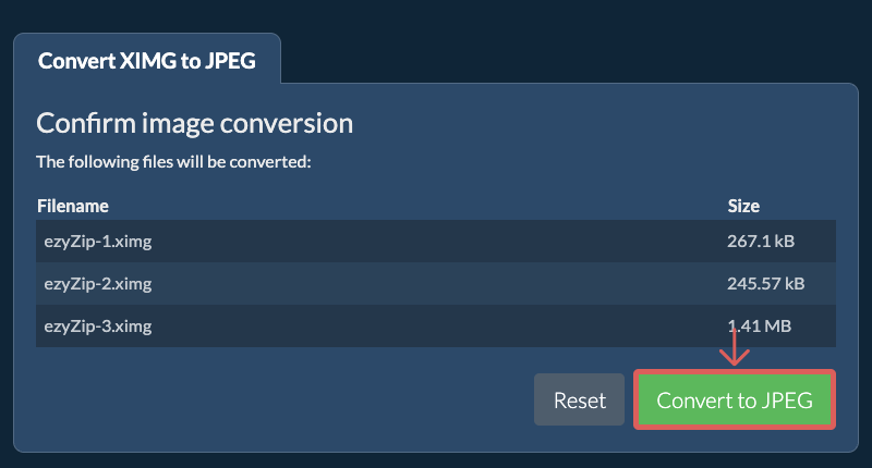 Convert to JPEG