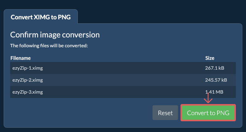 Convert to PNG
