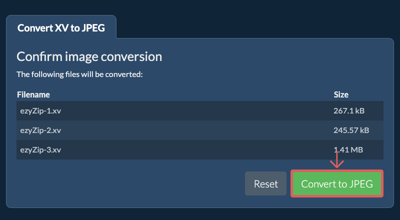 Convert to JPEG