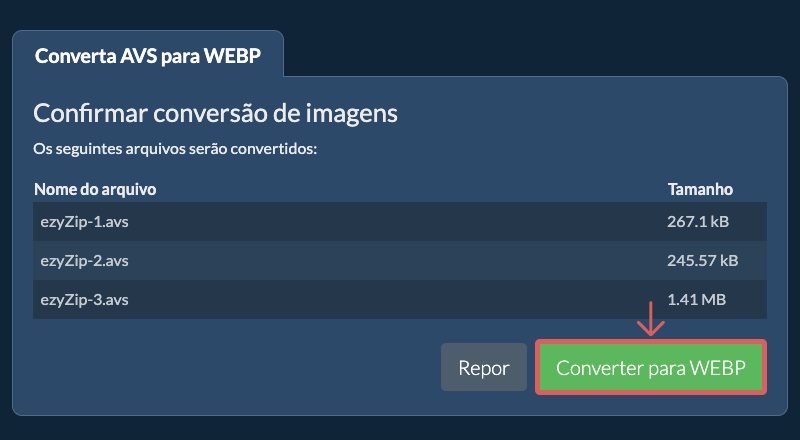 Converter para WEBP