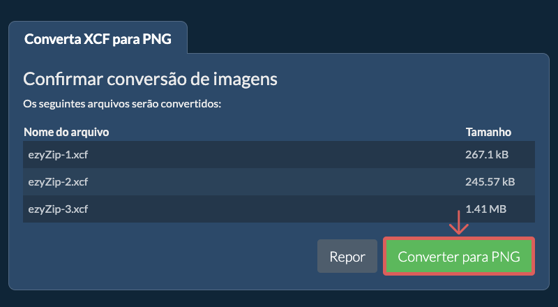 Converter para PNG