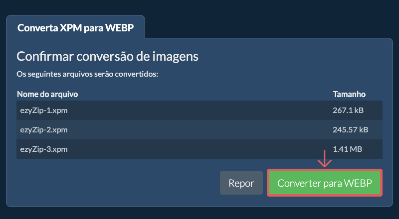 Converter para WEBP