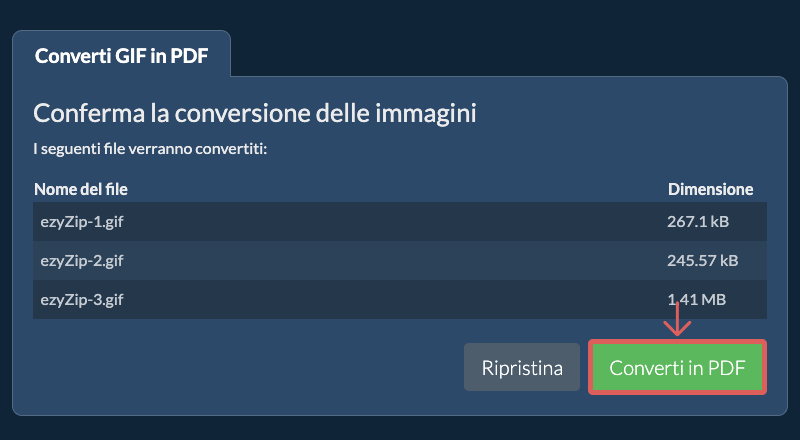 Converti in PDF